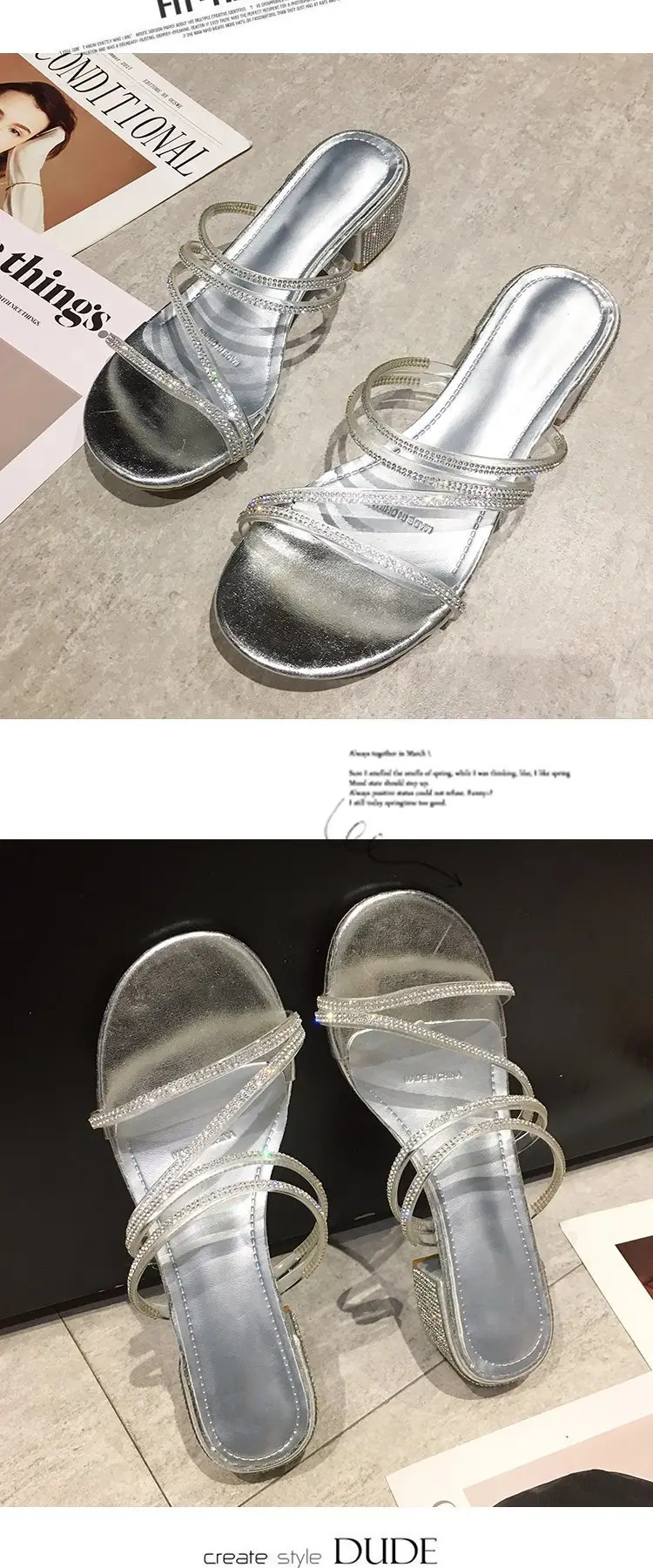 Women Rhinestone Open Toe High Heels 2025 — feature 17