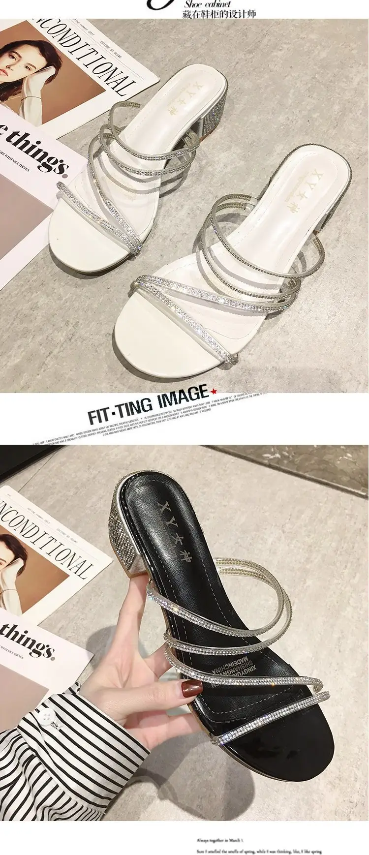 Women Rhinestone Open Toe High Heels 2025 — feature 19