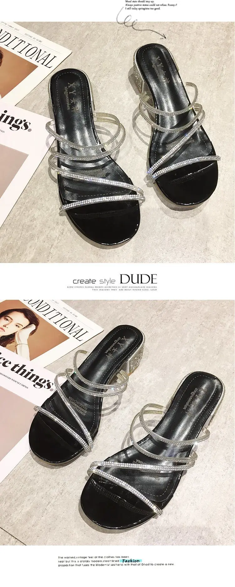 Women Rhinestone Open Toe High Heels 2025 — feature 20