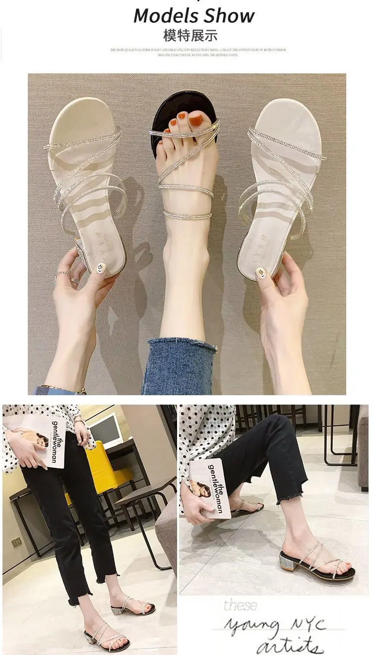 Women Rhinestone Open Toe High Heels 2025 — feature 3