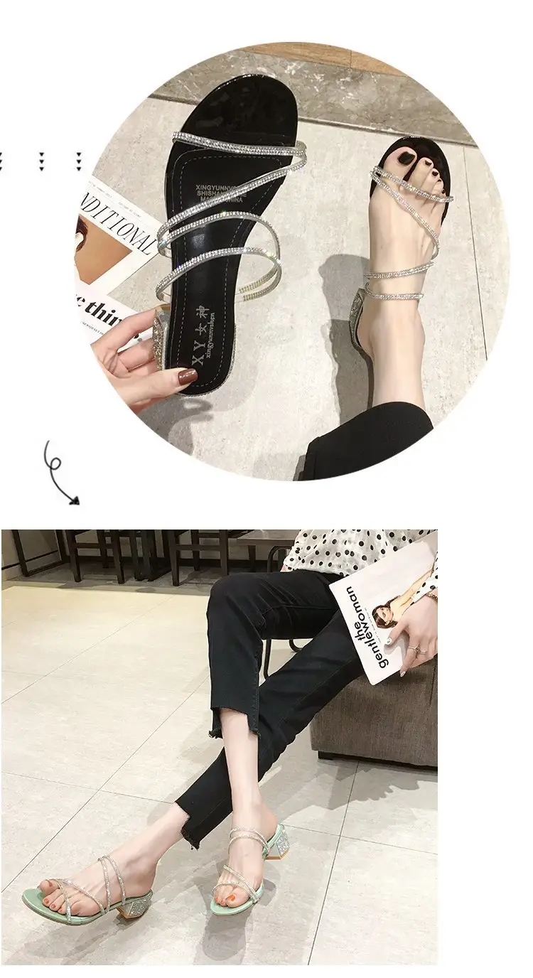 Women Rhinestone Open Toe High Heels 2025 — feature 6