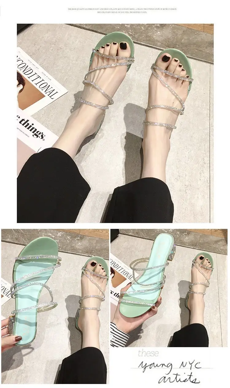 Women Rhinestone Open Toe High Heels 2025 — feature 8