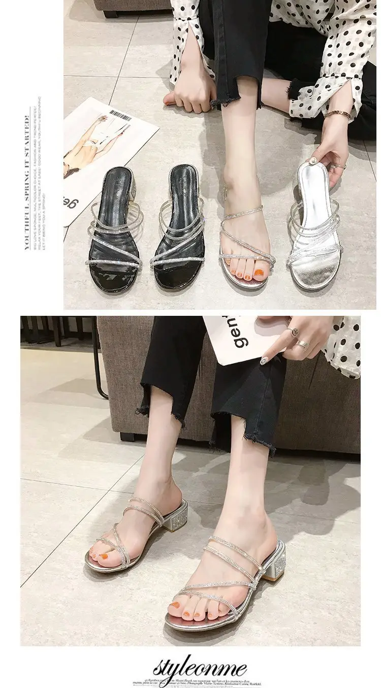 Women Rhinestone Open Toe High Heels 2025 — feature 9