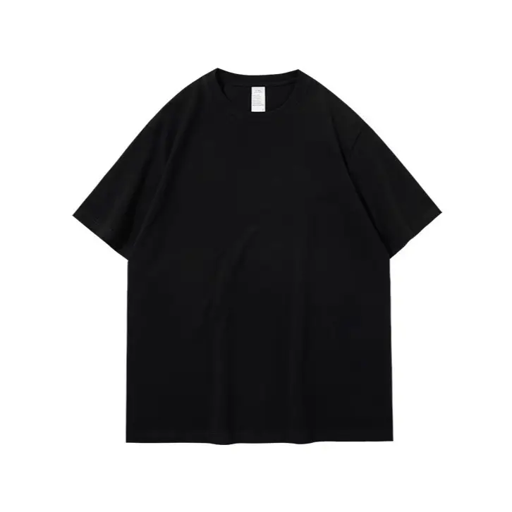 Men Cotton Crewneck T-Shirt 240g Summer Loose Casual — feature 12