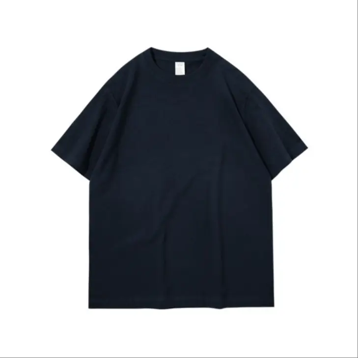 Men Cotton Crewneck T-Shirt 240g Summer Loose Casual — feature 13