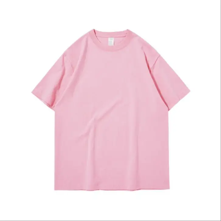 Men Cotton Crewneck T-Shirt 240g Summer Loose Casual — feature 14