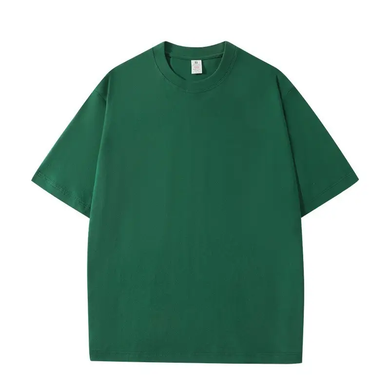 Men Cotton Crewneck T-Shirt 240g Summer Loose Casual — feature 17
