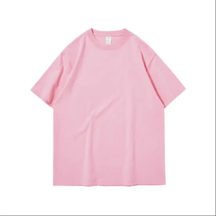 Men Cotton Crewneck T-Shirt 240g Summer Loose Casual - Image 7
