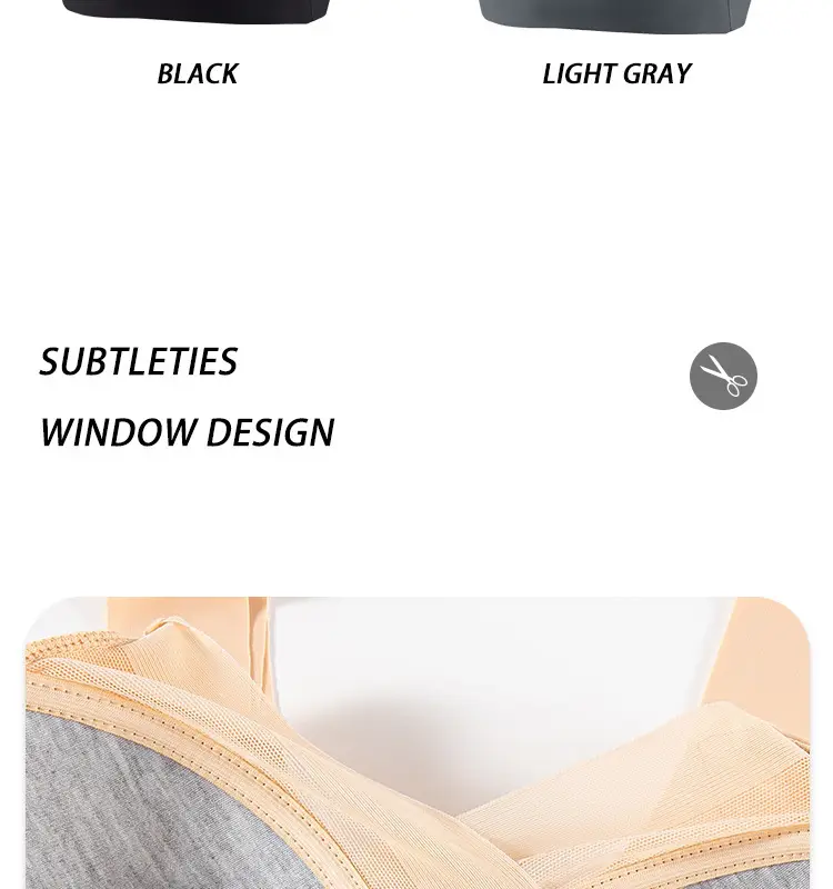 Cross-border plus size seamless sports bra beige — feature 17