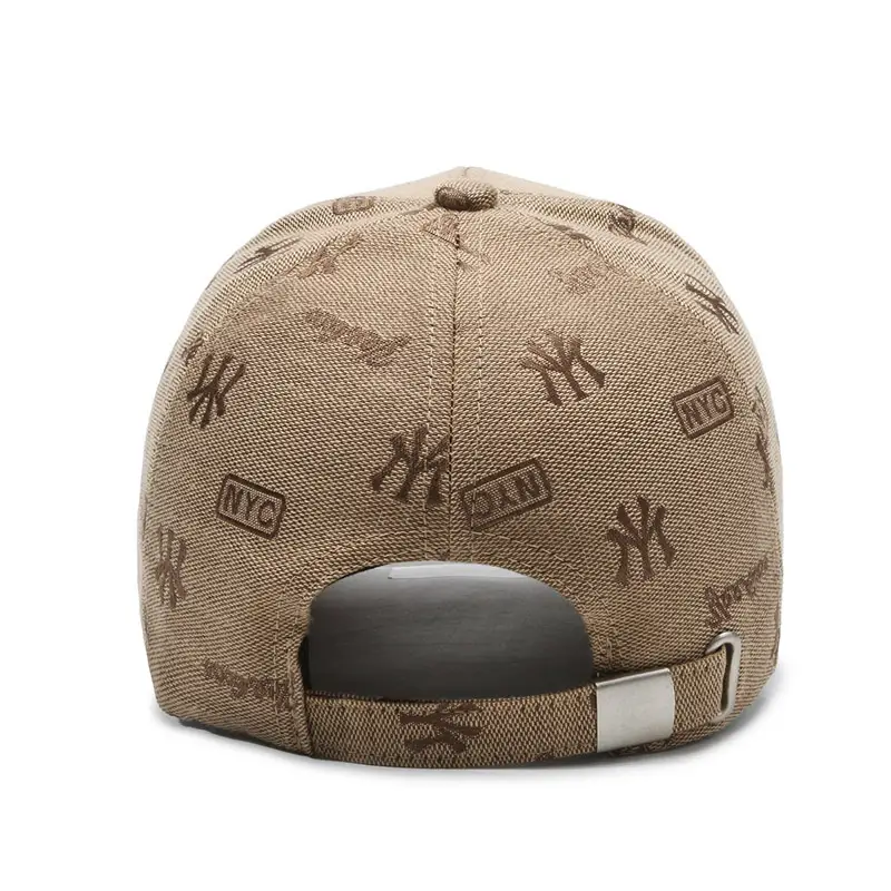 Men's Black Embroidered Baseball Cap with Gold Logo