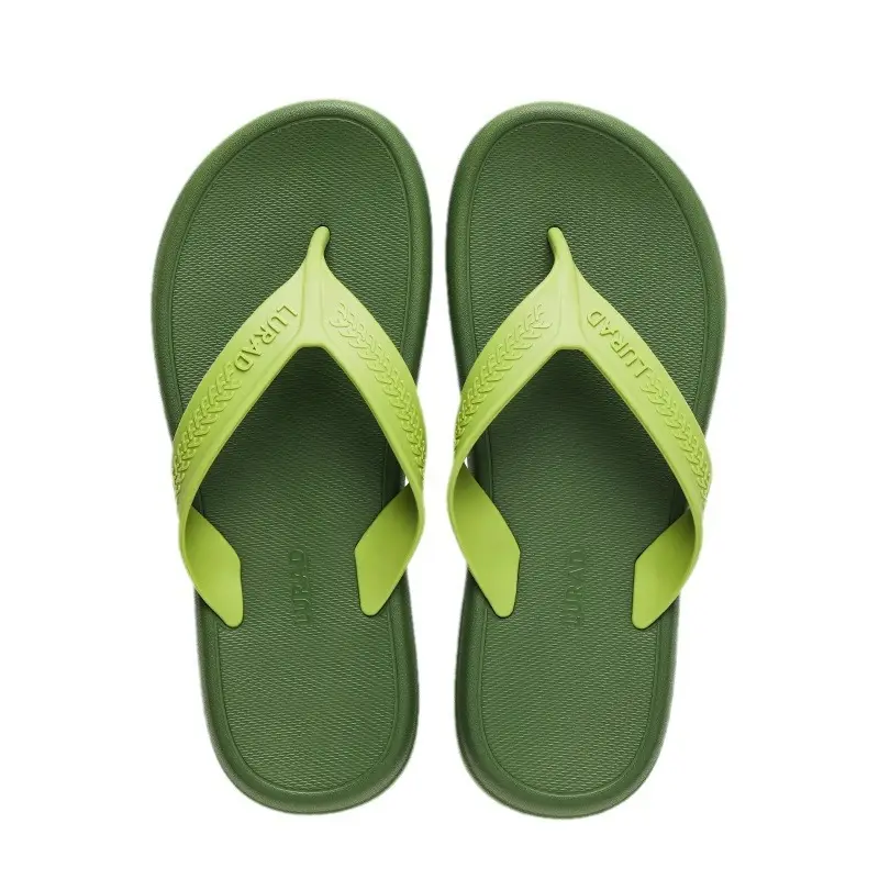 Lurad Comfort Anti-Slip Green Flip Flops for Men