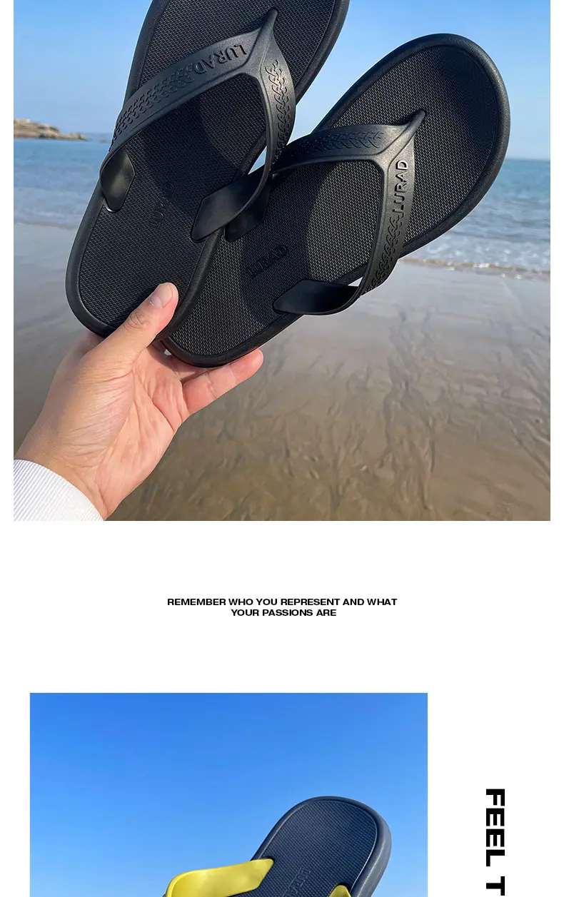 Lurad Comfort Anti-Slip Green Flip Flops for Men — feature 7