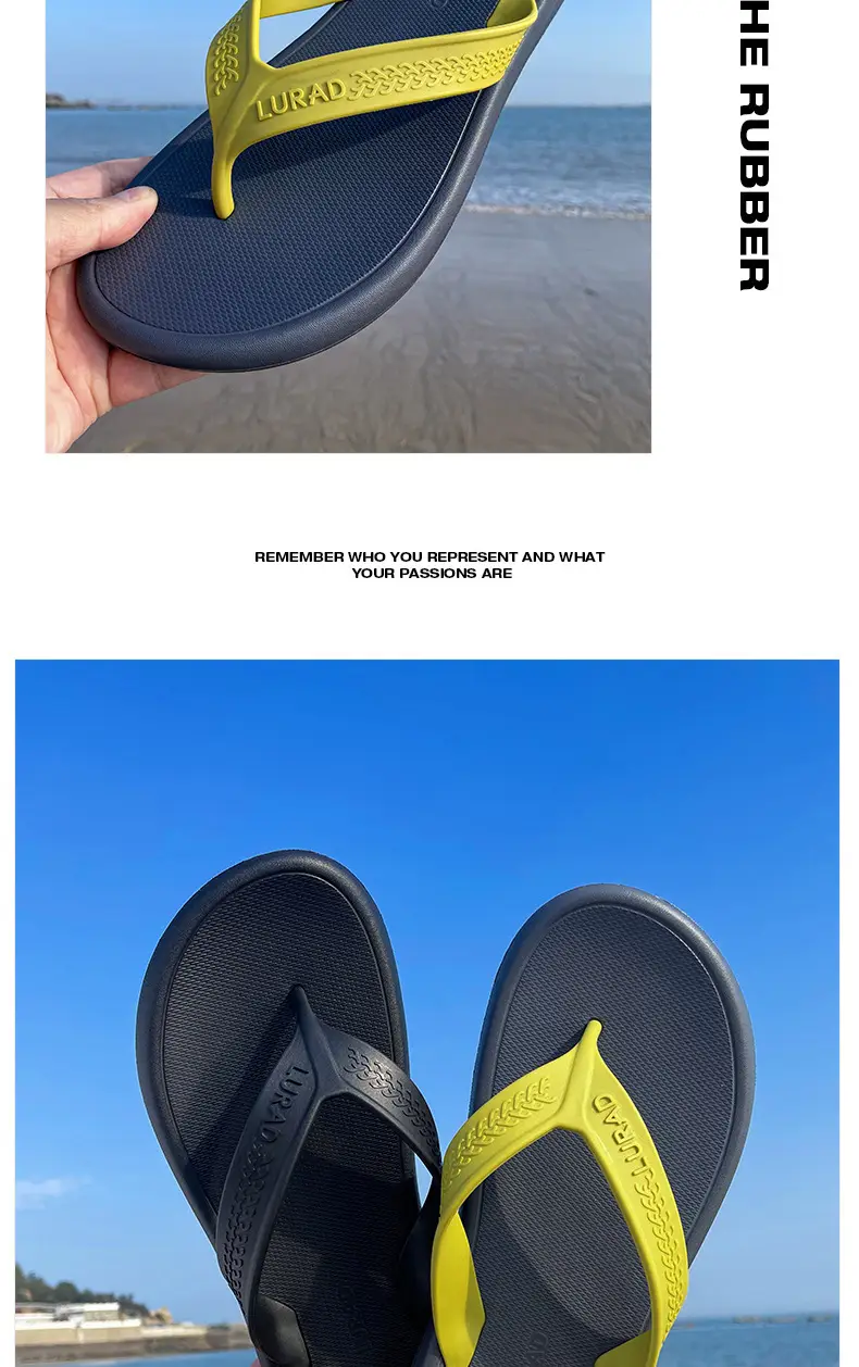 Lurad Comfort Anti-Slip Green Flip Flops for Men — feature 8