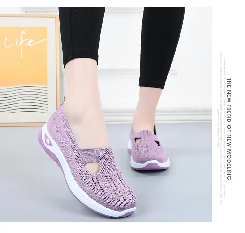 Summer women's shoes old Beijing cloth shoes non-slip hollow breathable lightweight comfortable middle-aged mother shoes a generation of hair — feature 20