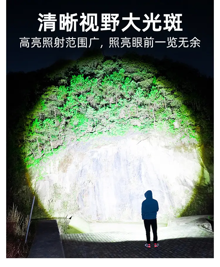 Rechargeable LED Flashlight with Cob Warning Probe — feature 13