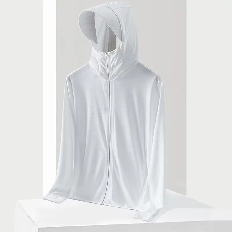 Women Ice Silk Hoodie White 8°C Protection - Image 17