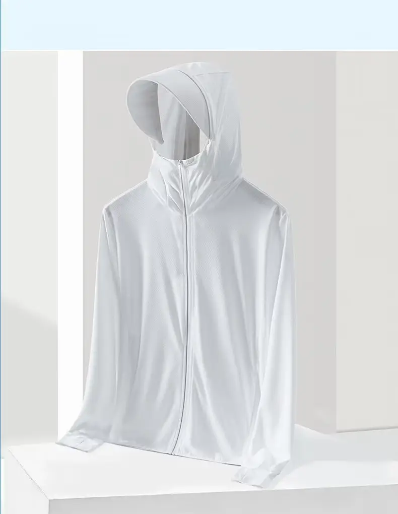 Women Ice Silk Hoodie White 8°C Protection — feature 14