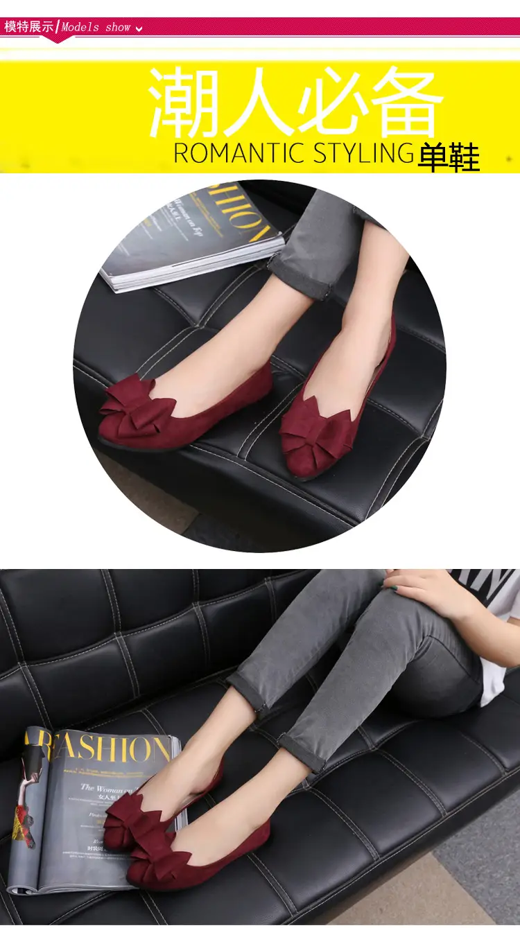 Women Pointed Toe Bow Flats 2025 Spring Fall — feature 3