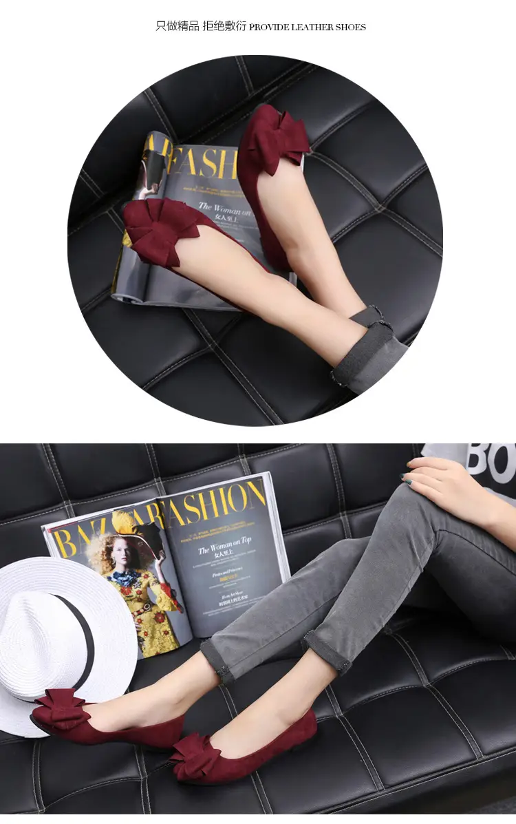 Women Pointed Toe Bow Flats 2025 Spring Fall — feature 4