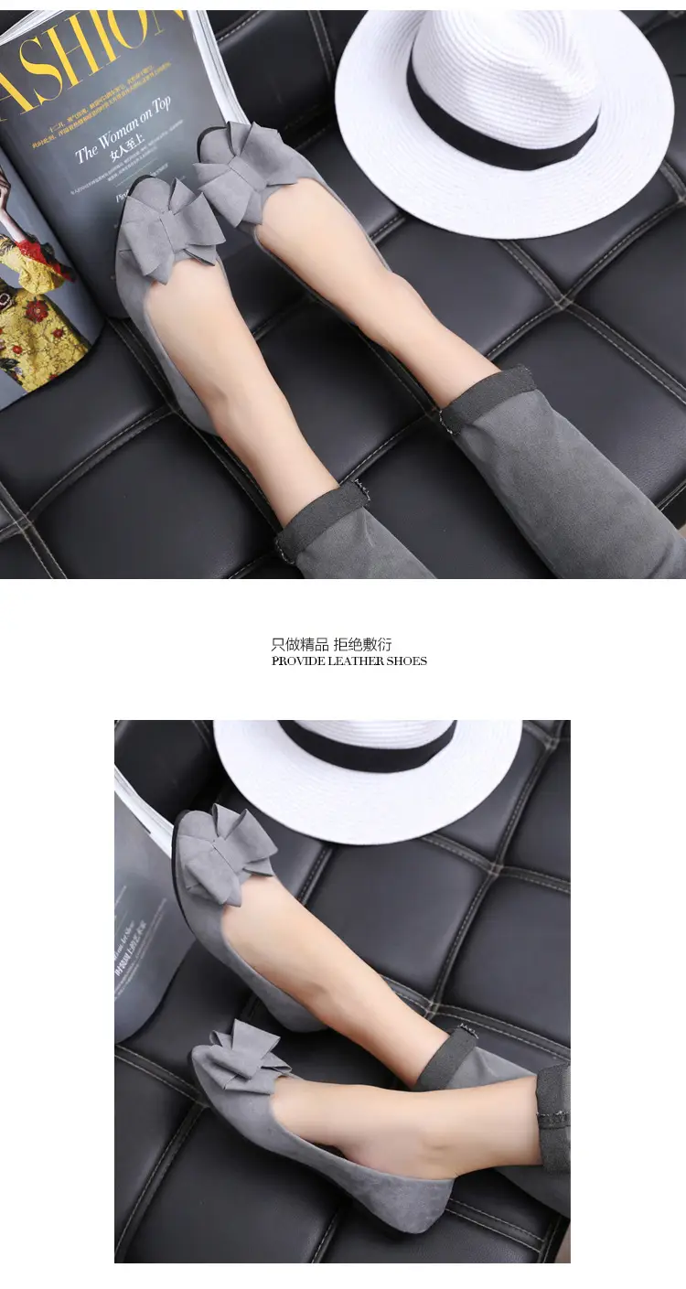 Women Pointed Toe Bow Flats 2025 Spring Fall — feature 6