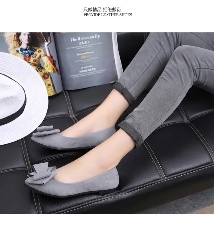 Women Pointed Toe Bow Flats 2025 Spring Fall — feature 7