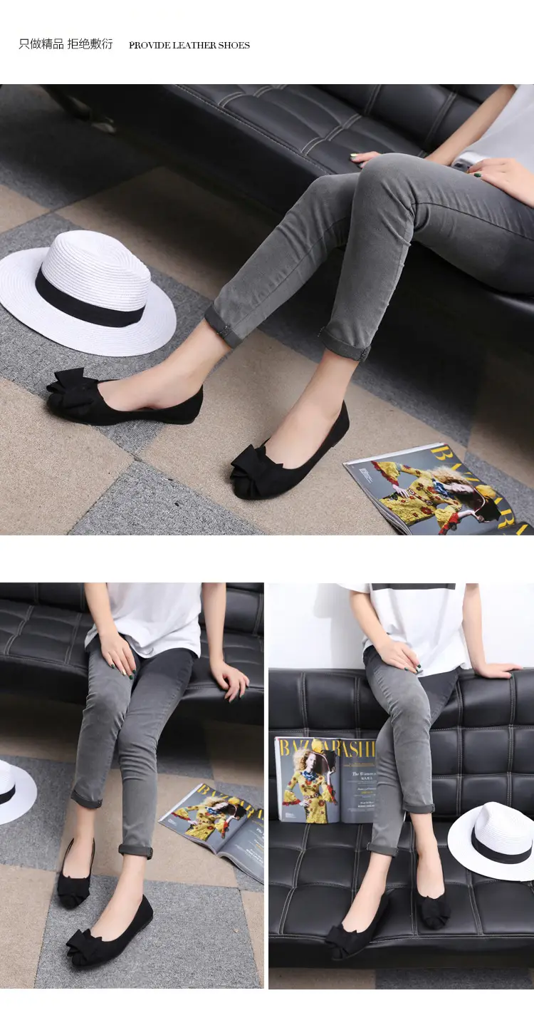Women Pointed Toe Bow Flats 2025 Spring Fall — feature 8