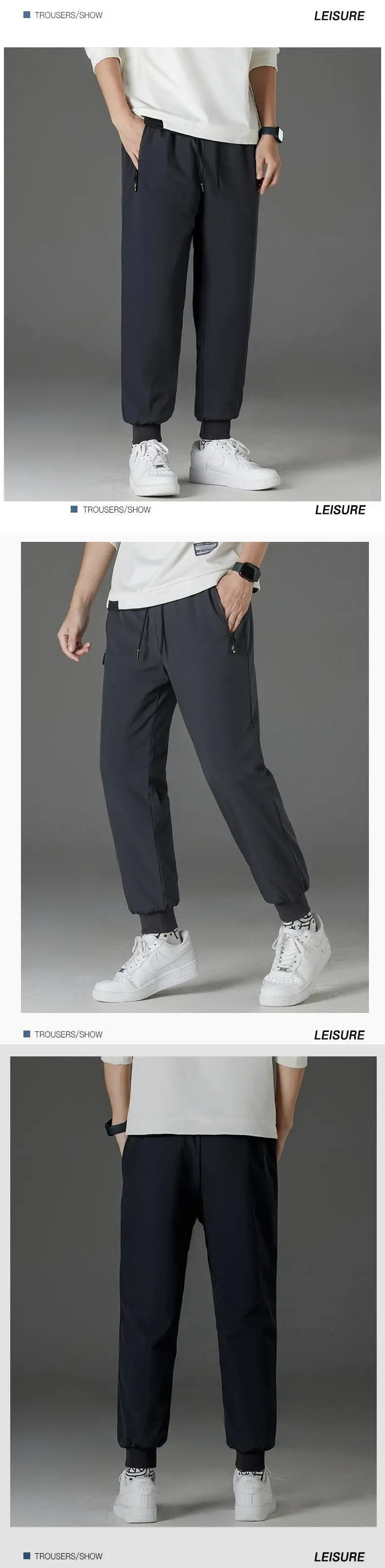 Winter Windproof Fleece Knee Pants Black Beige — feature 13