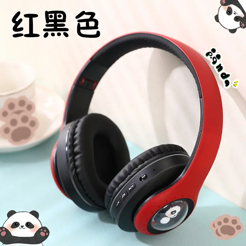 Red Space Capsule Cartoon Headset Bluetooth Wireless Game Folding - Image 5