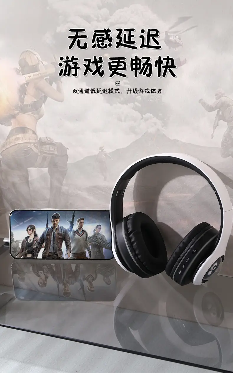 Red Space Capsule Cartoon Headset Bluetooth Wireless Game Folding — feature 7