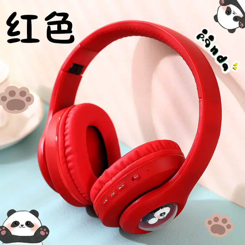 Red Space Capsule Cartoon Headset Bluetooth Wireless Game Folding - Image 2