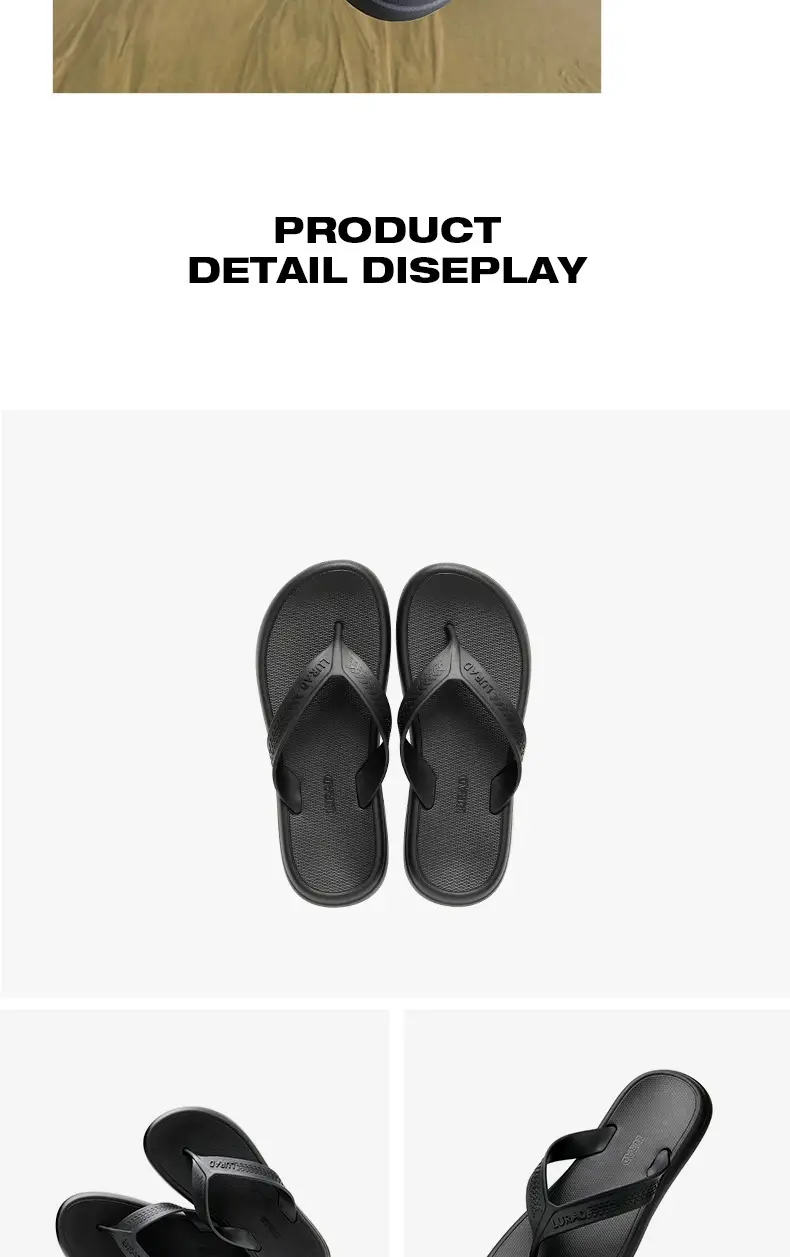 Thick bottom shit feeling beach clip feet non-slip wear-resistant sandals and slippers 2024 new summer flip-flops men's high-end feeling — feature 9