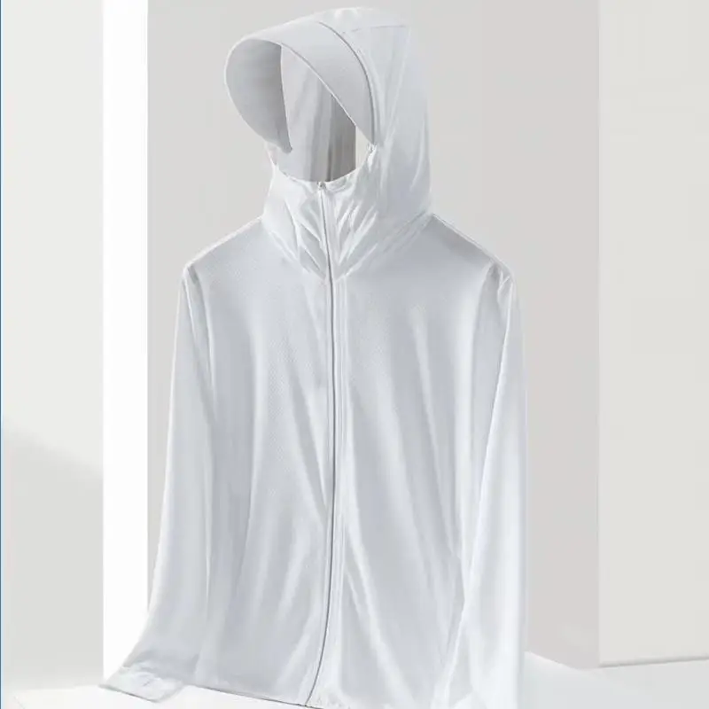 Women's White Hooded Sun Protection Coat UV Protection - Image 5