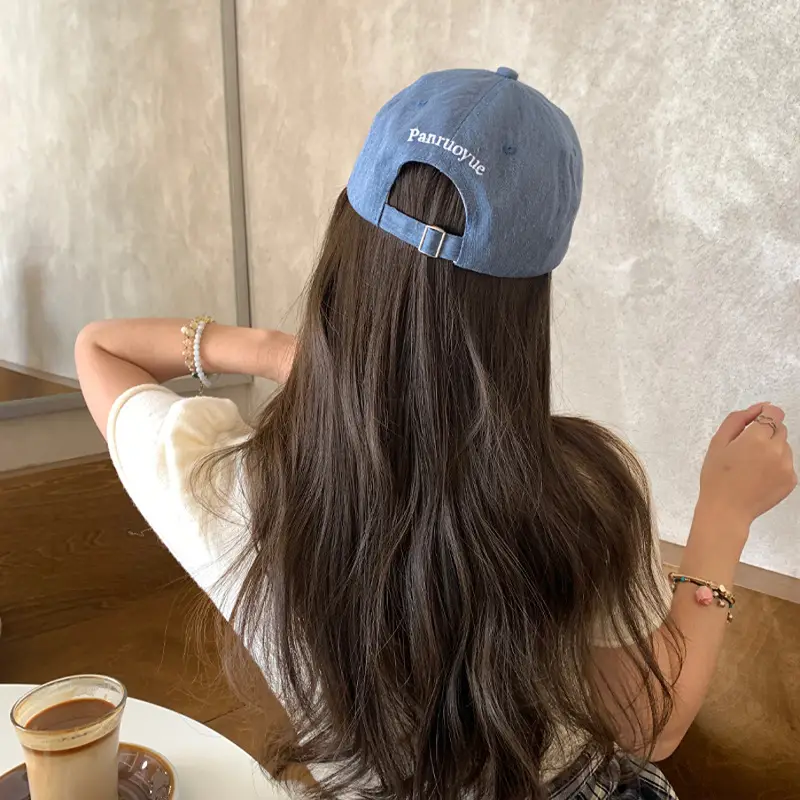 Women Bow Embroidered Baseball Cap Large Head - Image 5