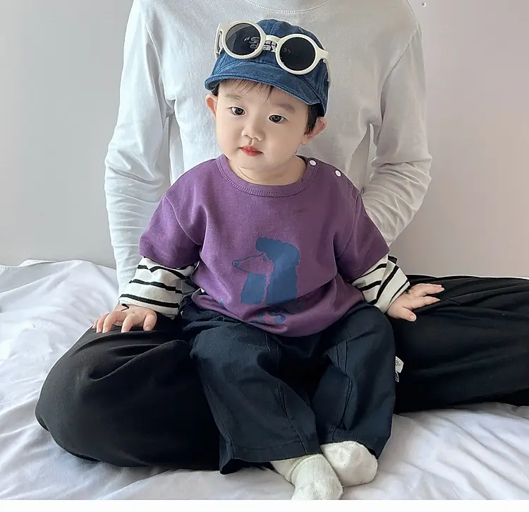 Boys Navy Monster Spliced Long Sleeve T-Shirt 2025 — feature 1