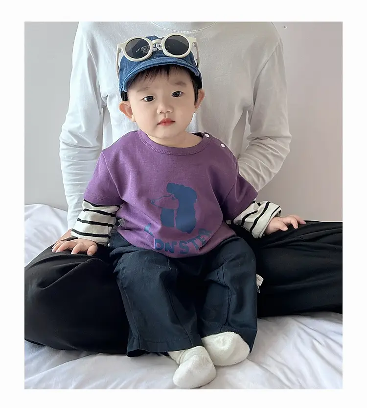 Boys Navy Monster Spliced Long Sleeve T-Shirt 2025 — feature 13