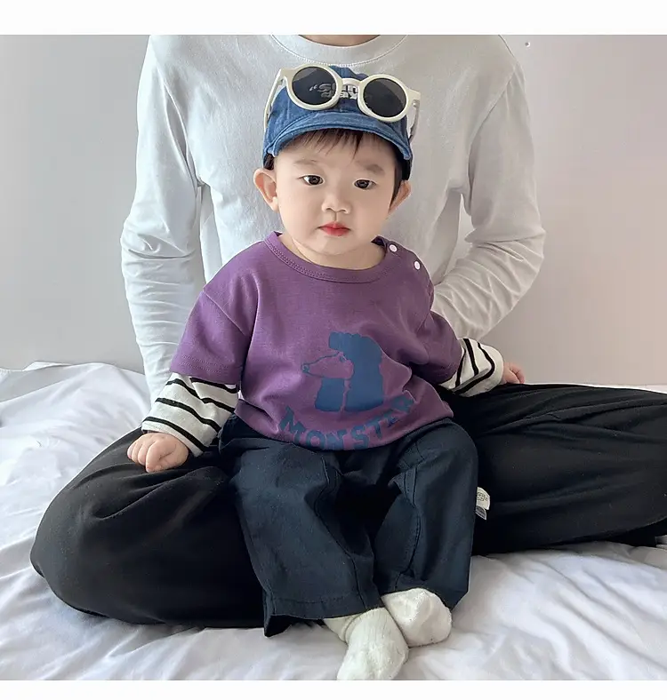Boys Navy Monster Spliced Long Sleeve T-Shirt 2025 — feature 14