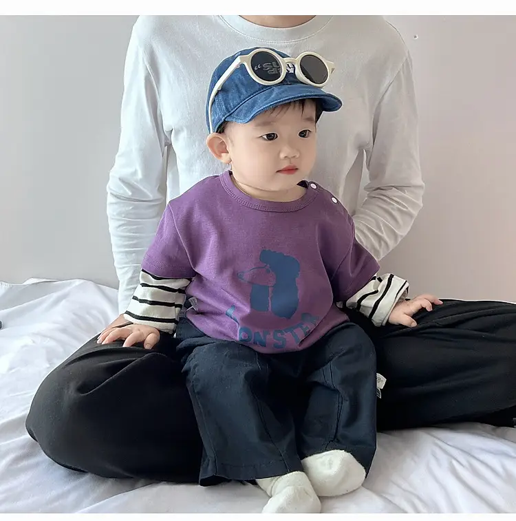 Boys Navy Monster Spliced Long Sleeve T-Shirt 2025 — feature 15