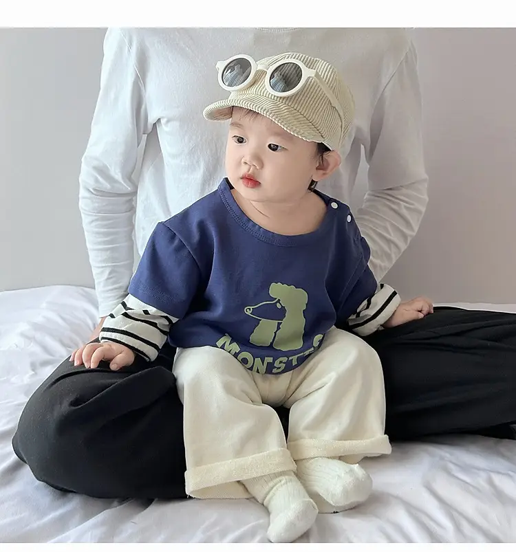 Boys Navy Monster Spliced Long Sleeve T-Shirt 2025 — feature 17