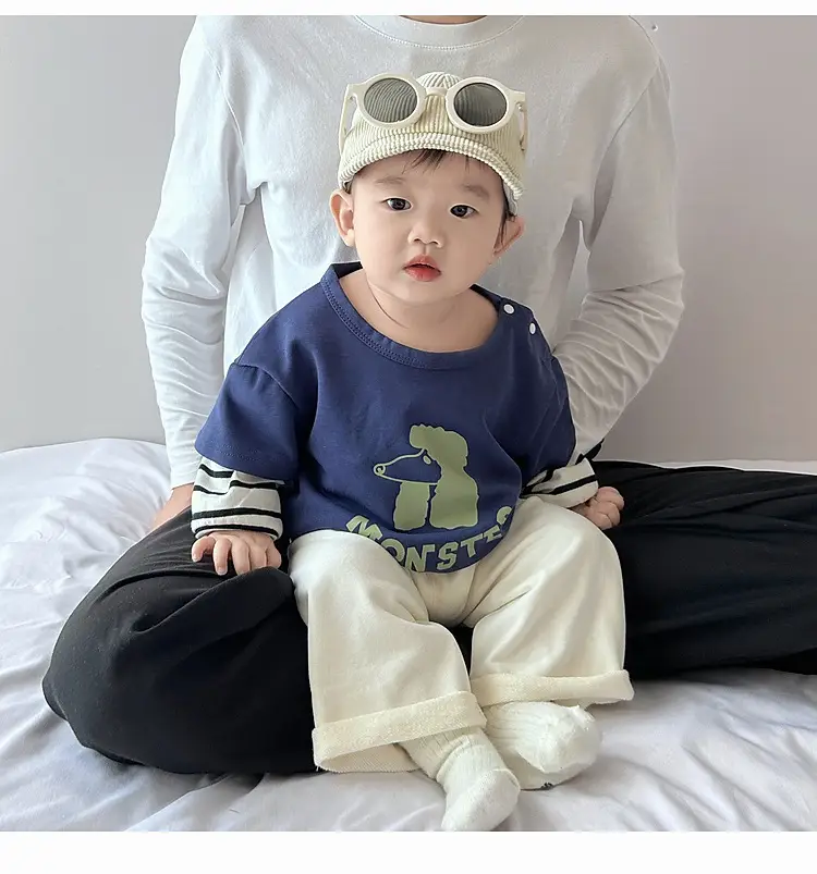 Boys Navy Monster Spliced Long Sleeve T-Shirt 2025 — feature 18