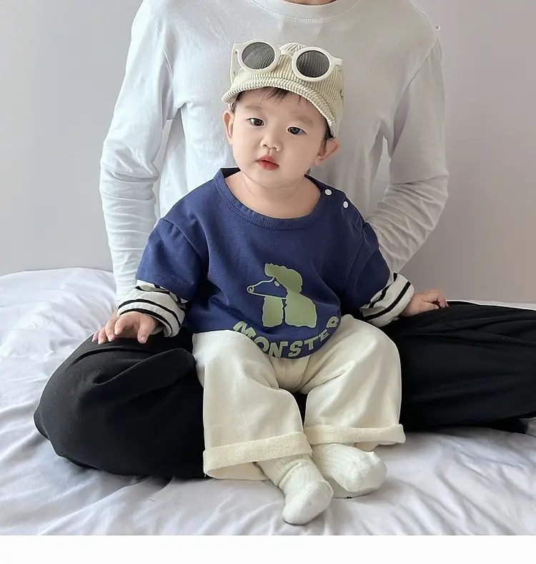 Boys Navy Monster Spliced Long Sleeve T-Shirt 2025 — feature 19
