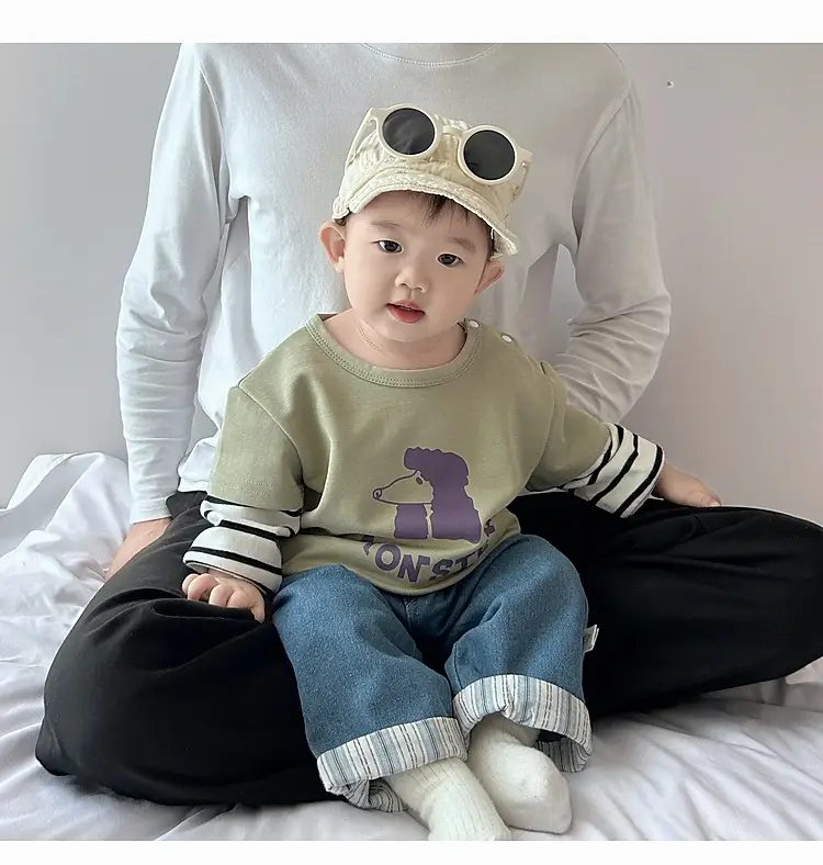 Boys Navy Monster Spliced Long Sleeve T-Shirt 2025 — feature 22