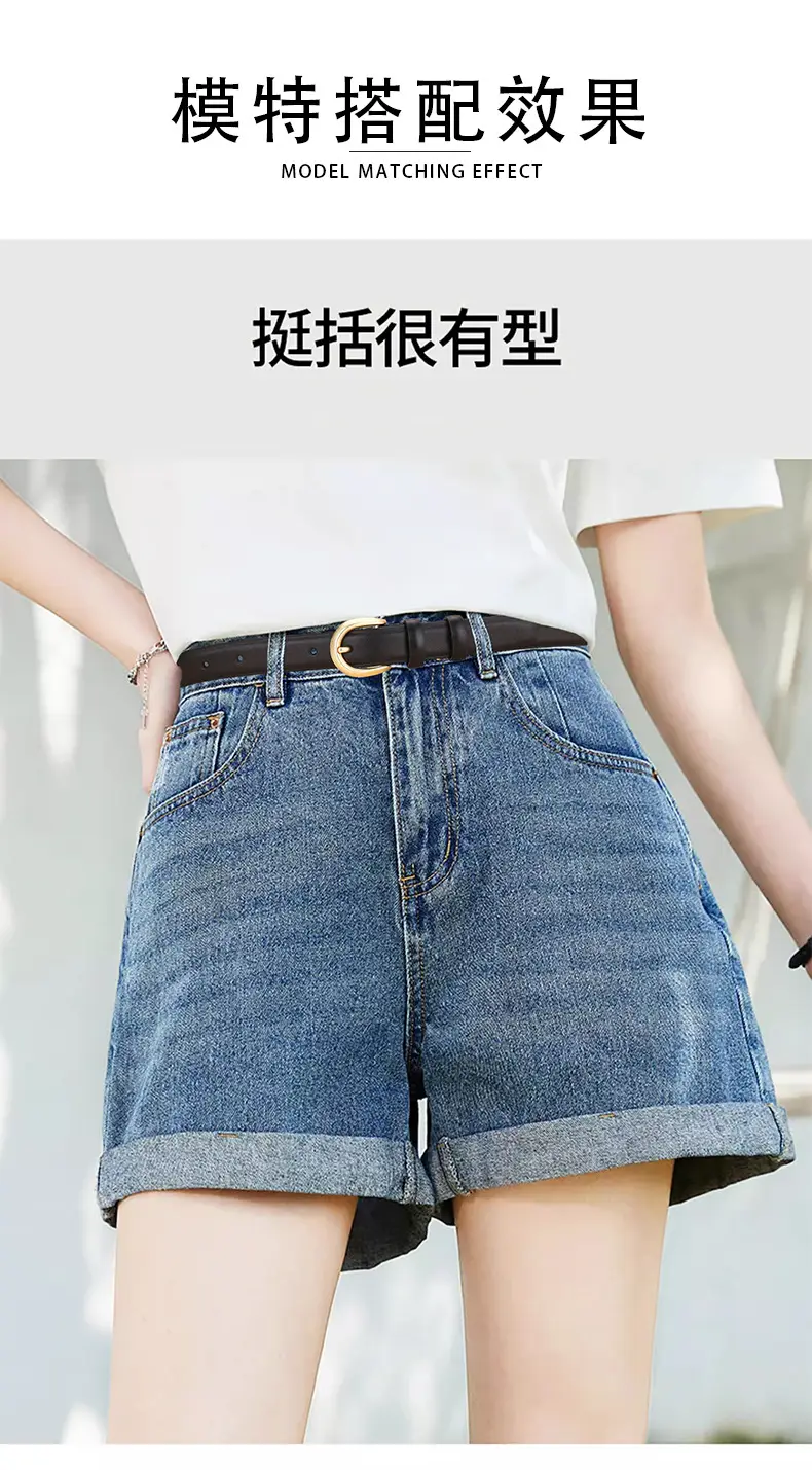 Women's Leather Belt Brown Gold Buckle 100cm — feature 5