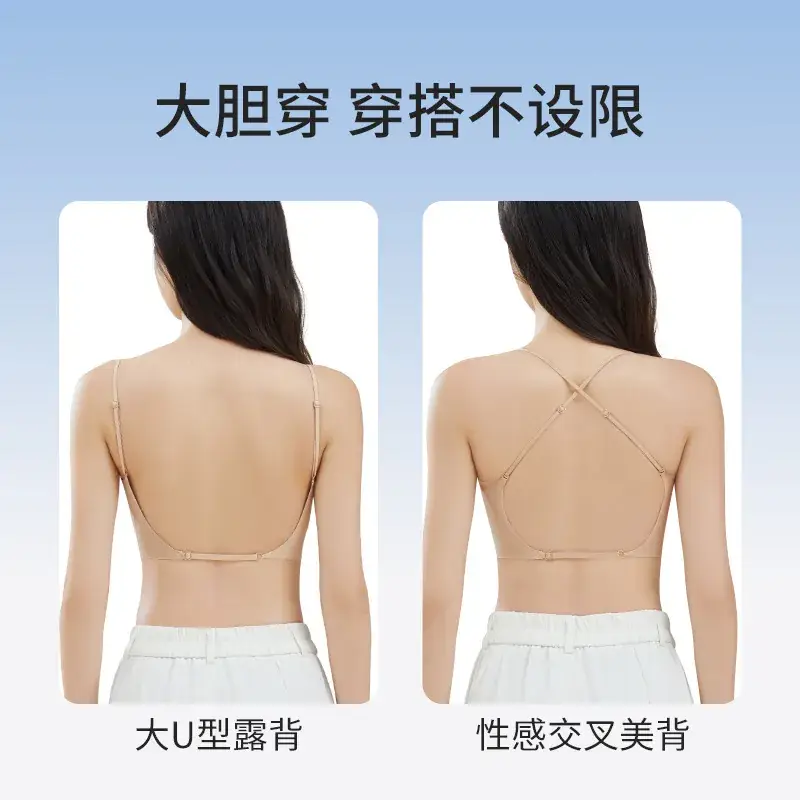 Black Underwear with Backless Design for Women