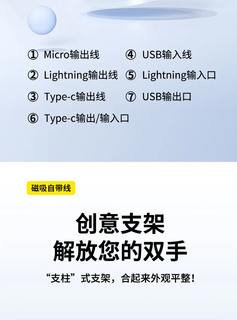 Magsafe15W Magnetic Wireless Charging Treasure 10000 mA Self-belt Portable Large Capacity Mobile Power Supply — feature 14