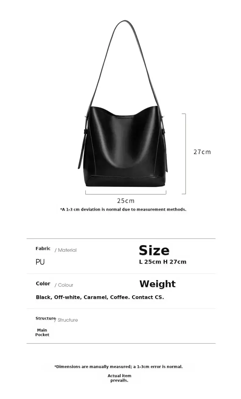 Retro Large Capacity Bucket Bag Brown Commuter Bag — feature 3