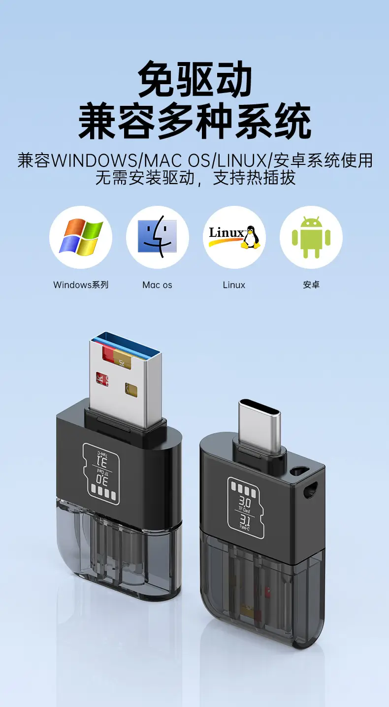 3.1 TF Card Reader Universal Type-C 5Gbps — feature 7