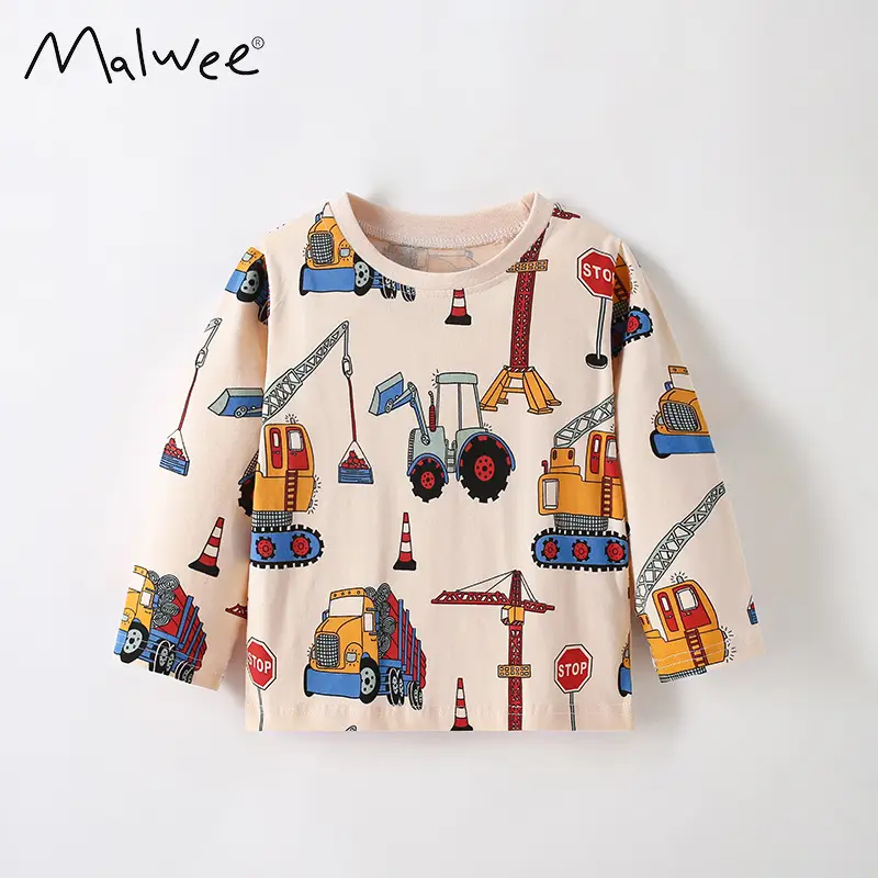 Malwee Boys Long Sleeve T-Shirt Elephant Print White - Image 10