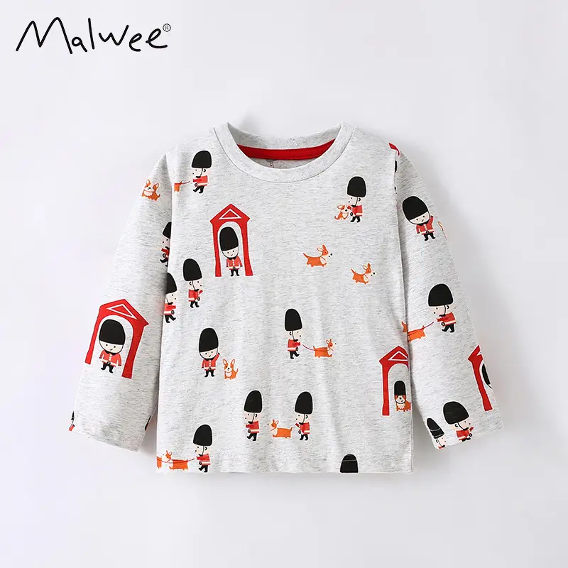 Malwee Boys Long Sleeve T-Shirt Elephant Print White - Image 11