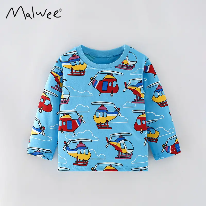 Malwee Boys Long Sleeve T-Shirt Elephant Print White - Image 17