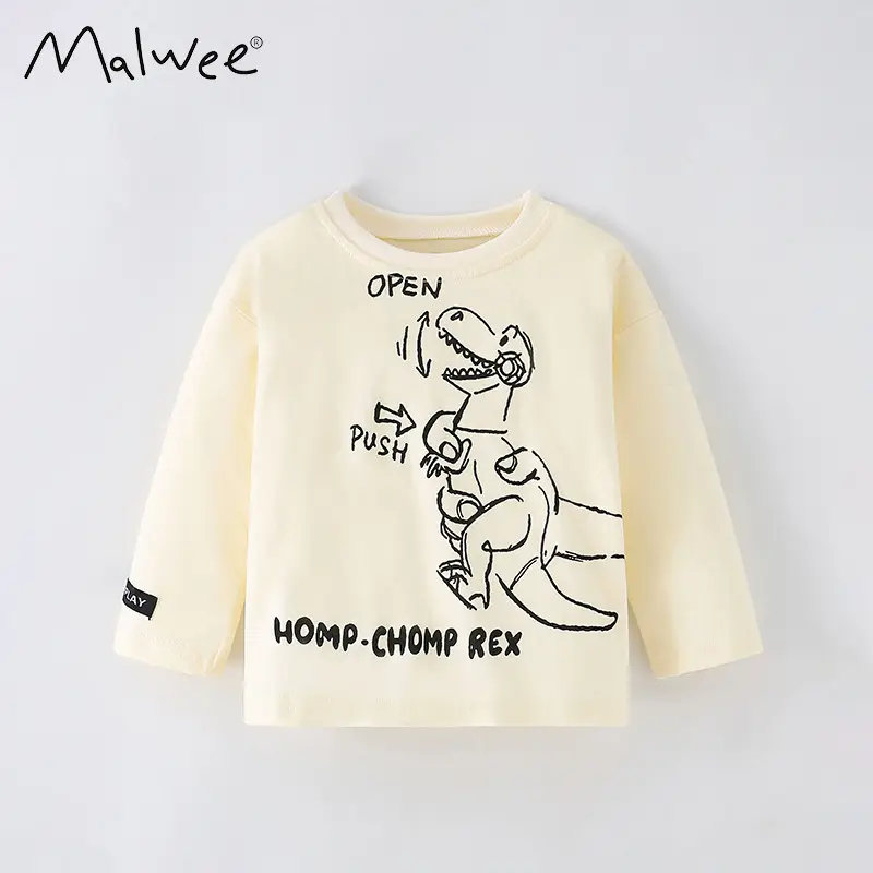 Malwee Boys Long Sleeve T-Shirt Elephant Print White - Image 23